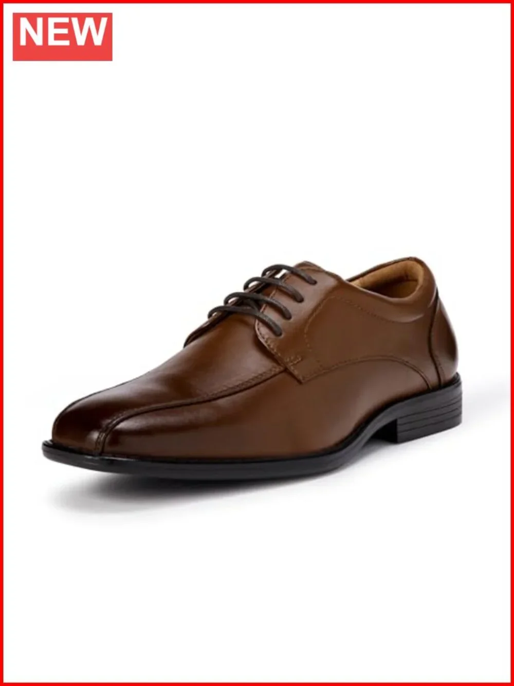 Men's Twin Seam Square Toe Derby Dress Shoes Faux Leather